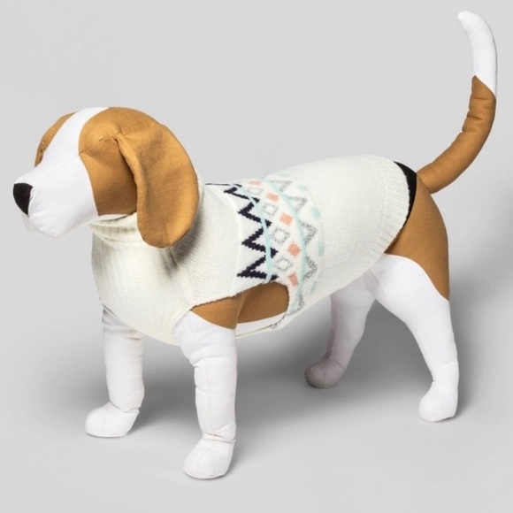 Boots & Barkley Dog New Boots Barkley Dog Sweater White Feather